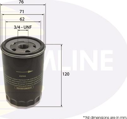 Comline EOF036 - Oil Filter autospares.lv