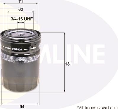 Comline EOF029 - Oil Filter autospares.lv