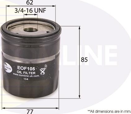 Comline EOF105 - Oil Filter autospares.lv