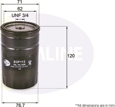 Comline EOF113 - Oil Filter autospares.lv