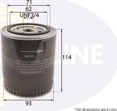 Comline EOF187 - Oil Filter autospares.lv