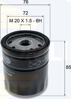 Comline EOF305 - Oil Filter autospares.lv