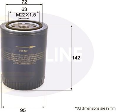 Comline EOF222 - Oil Filter autospares.lv