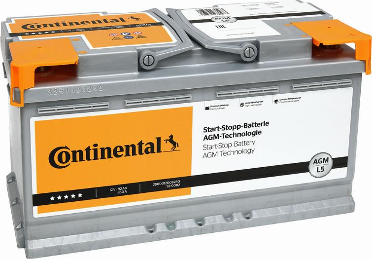 Continental 2800012008280 - Starter Battery autospares.lv