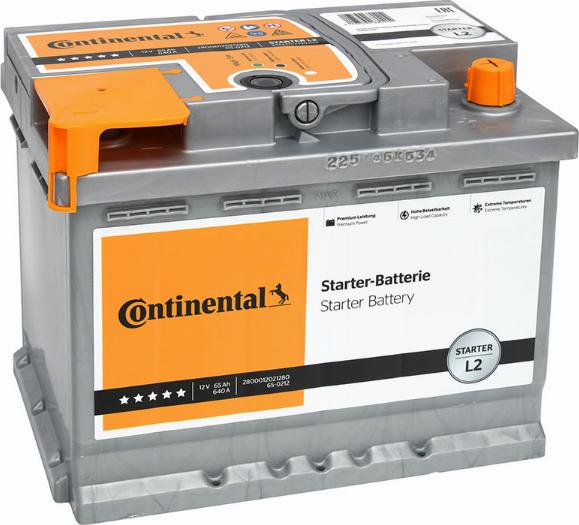 Continental 2800012021280 - Starter Battery autospares.lv