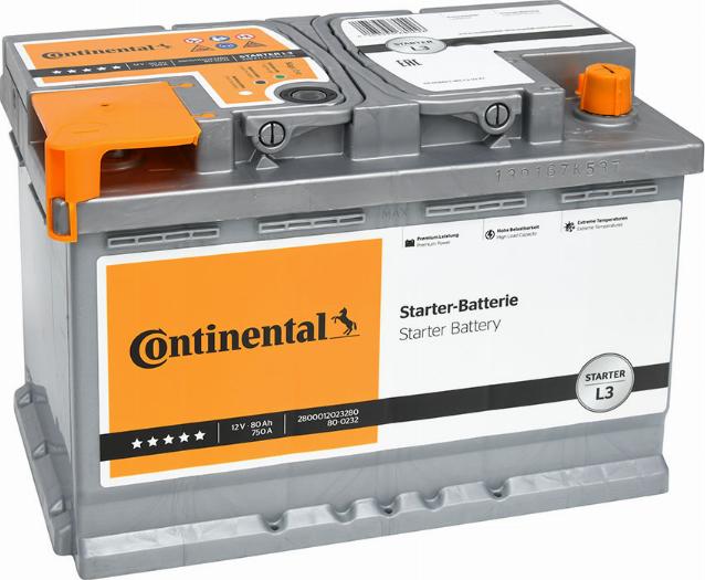 Continental 2800012023280 - Starter Battery autospares.lv