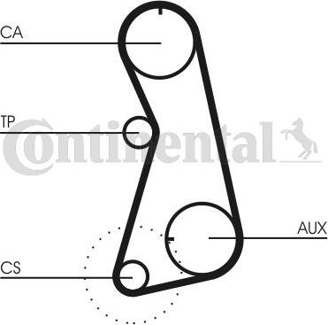 Contitech CT 848 K4 - Timing Belt Set autospares.lv