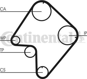 Contitech CT 832 - Timing Belt autospares.lv