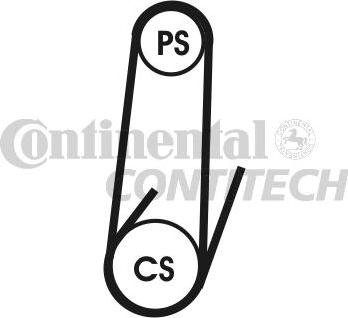 CONTINENTAL CTAM BR 4PK1102 ELAST - V-Ribbed Belt autospares.lv