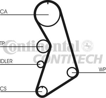 CONTINENTAL CTAM BR CT909K2 - Timing Belt Set autospares.lv