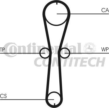 CONTINENTAL CTAM BR CT915K1 - Timing Belt Set autospares.lv