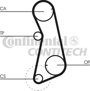 CONTINENTAL CTAM BR CT637K1 - Timing Belt Set autospares.lv