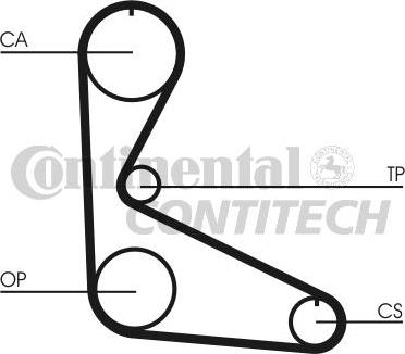 CONTINENTAL CTAM BR CT626 - Timing Belt autospares.lv