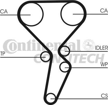 CONTINENTAL CTAM BR CT1126WP1 - Water Pump & Timing Belt Set autospares.lv