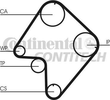 CONTINENTAL CTAM BR CT832 - Timing Belt autospares.lv