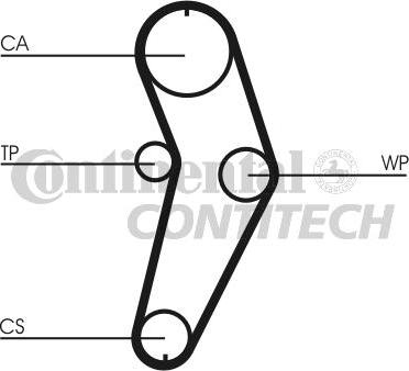 CONTINENTAL CTAM BR CT709 - Timing Belt autospares.lv