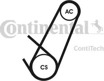 Continental 4PK924 ELAST T1 - V-Ribbed Belt autospares.lv