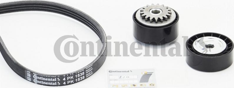 Contitech 4PK1538K1 - V-Ribbed Belt Set autospares.lv