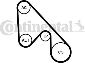 Contitech 5PK1145K1 - V-Ribbed Belt Set autospares.lv