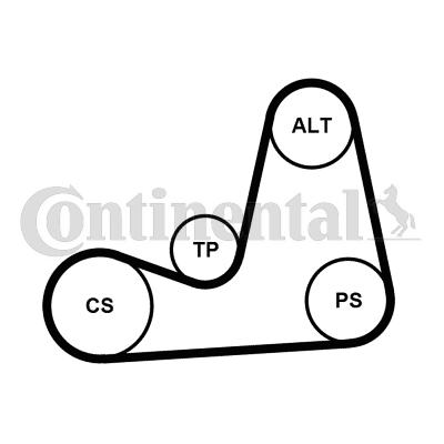 Continental 5PK1110K2 - V-Ribbed Belt Set autospares.lv