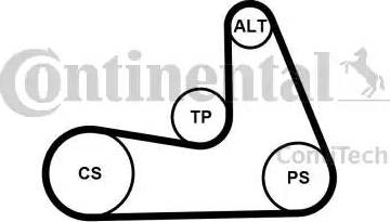 Continental 5 PK 1121 EXTRA - V-Ribbed Belt autospares.lv