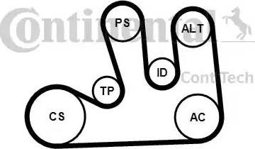 Continental 5PK1750K1 - V-Ribbed Belt Set autospares.lv