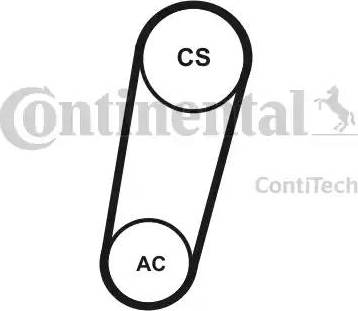 Continental 5PK705 ELAST T1 - V-Ribbed Belt autospares.lv