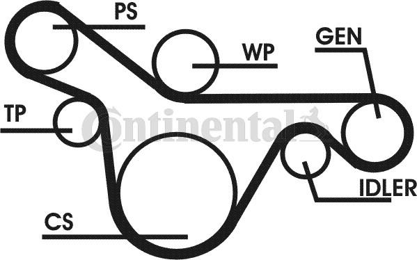 Contitech 6PK1413D1 - V-Ribbed Belt Set autospares.lv