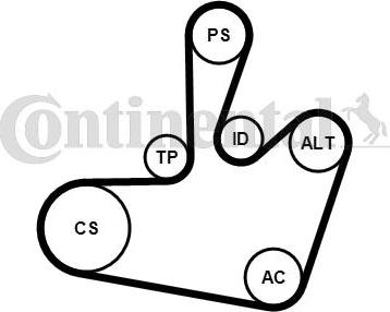 Contitech 6PK1548K1 - V-Ribbed Belt Set autospares.lv