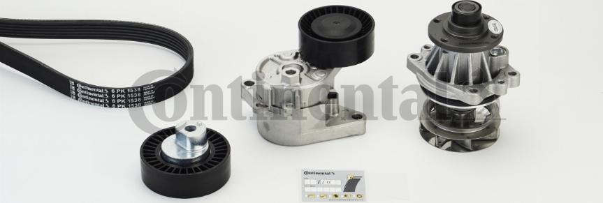 Contitech 6PK1538WP1 - Water Pump + V-Ribbed Belt Set autospares.lv