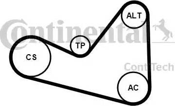 Continental 6PK1050K3 - V-Ribbed Belt Set autospares.lv