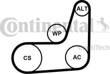 Continental 6PK1029 ELAST T2 - V-Ribbed Belt Set autospares.lv