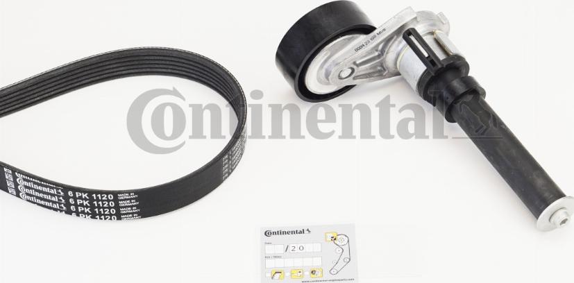 Contitech 6 PK 1120 K2 - V-Ribbed Belt Set autospares.lv