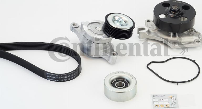 Contitech 6PK1840WP1 - Water Pump + V-Ribbed Belt Set autospares.lv