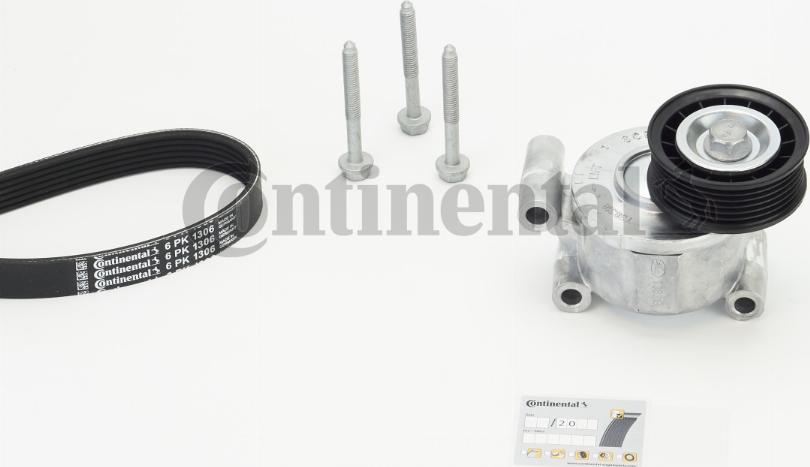 Contitech 6PK1306K2 - V-Ribbed Belt Set autospares.lv