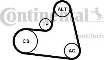 Continental 6PK1217K1 - V-Ribbed Belt Set autospares.lv