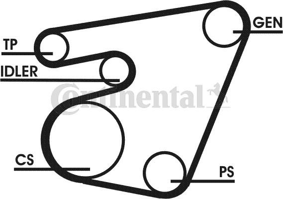 Contitech 6PK1750D1 - V-Ribbed Belt Set autospares.lv