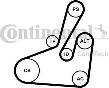 Continental 6PK1710K2 - V-Ribbed Belt Set autospares.lv