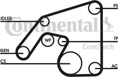 Continental 6PK2390D1 - V-Ribbed Belt Set autospares.lv