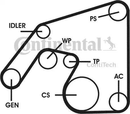 Continental 6PK2271D1 - V-Ribbed Belt Set autospares.lv