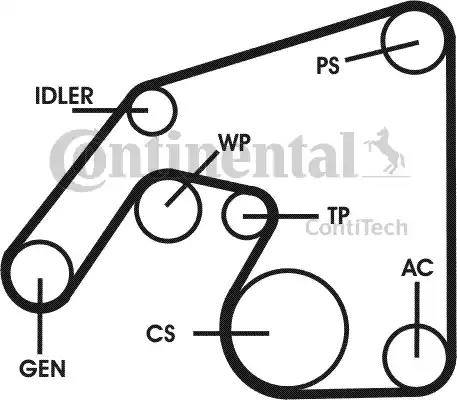 Continental 6PK-2271-D2 - V-Ribbed Belt autospares.lv