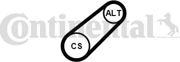 Contitech 6PK701 ELAST T1 - V-Ribbed Belt Set autospares.lv