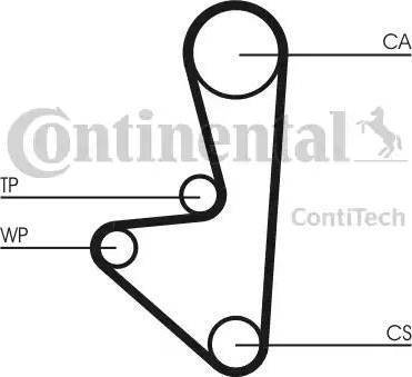 Continental CT607WP1 - Water Pump & Timing Belt Set autospares.lv