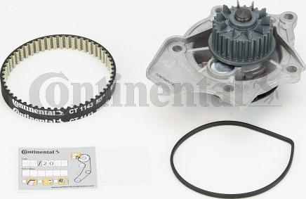 Contitech CT 1143 WP1 - Water Pump & Timing Belt Set autospares.lv