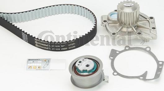 Contitech CT 1216 WP1 - Water Pump & Timing Belt Set autospares.lv