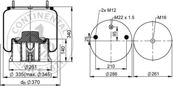 Contitech AIR Spring 4810 N P13 - Bellow, air suspension autospares.lv