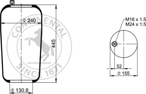 Contitech AIR Spring 4390 N1 - Bellow, air suspension autospares.lv