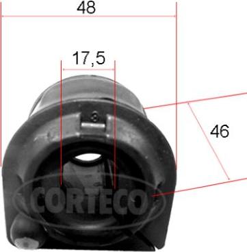 Corteco 49371888 - Bearing Bush, stabiliser autospares.lv