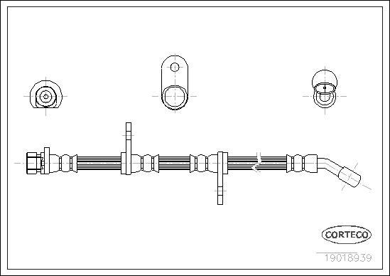 Corteco 19018939 - Brake Hose autospares.lv