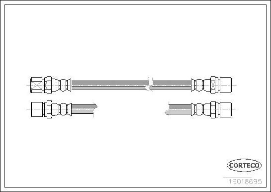 Corteco 19018695 - Brake Hose autospares.lv